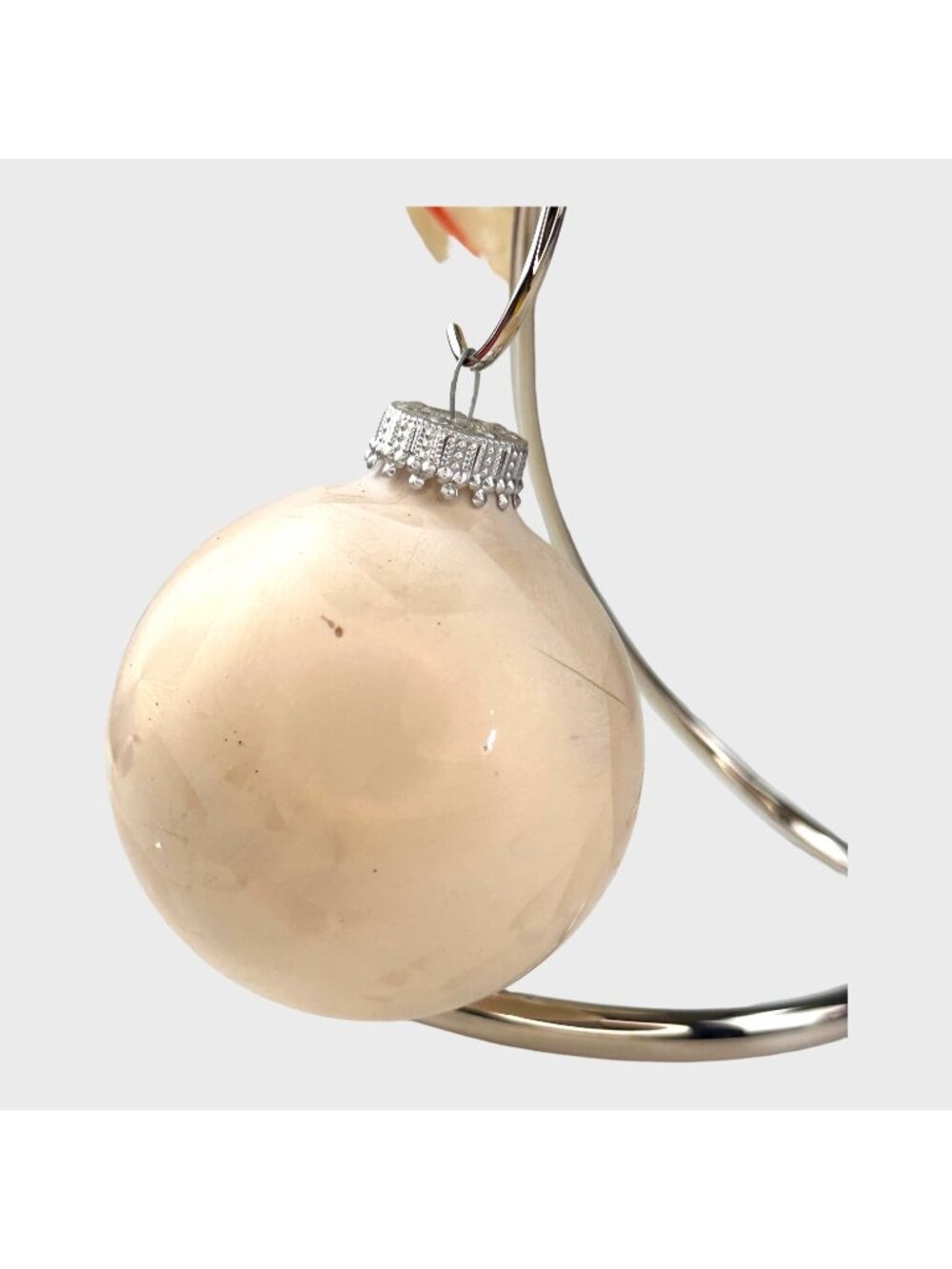 Vintage West Germany Glass Ball Ornaments Set Of 2 Hand-Painted Red & Gold Holid - Picture 5 of 9